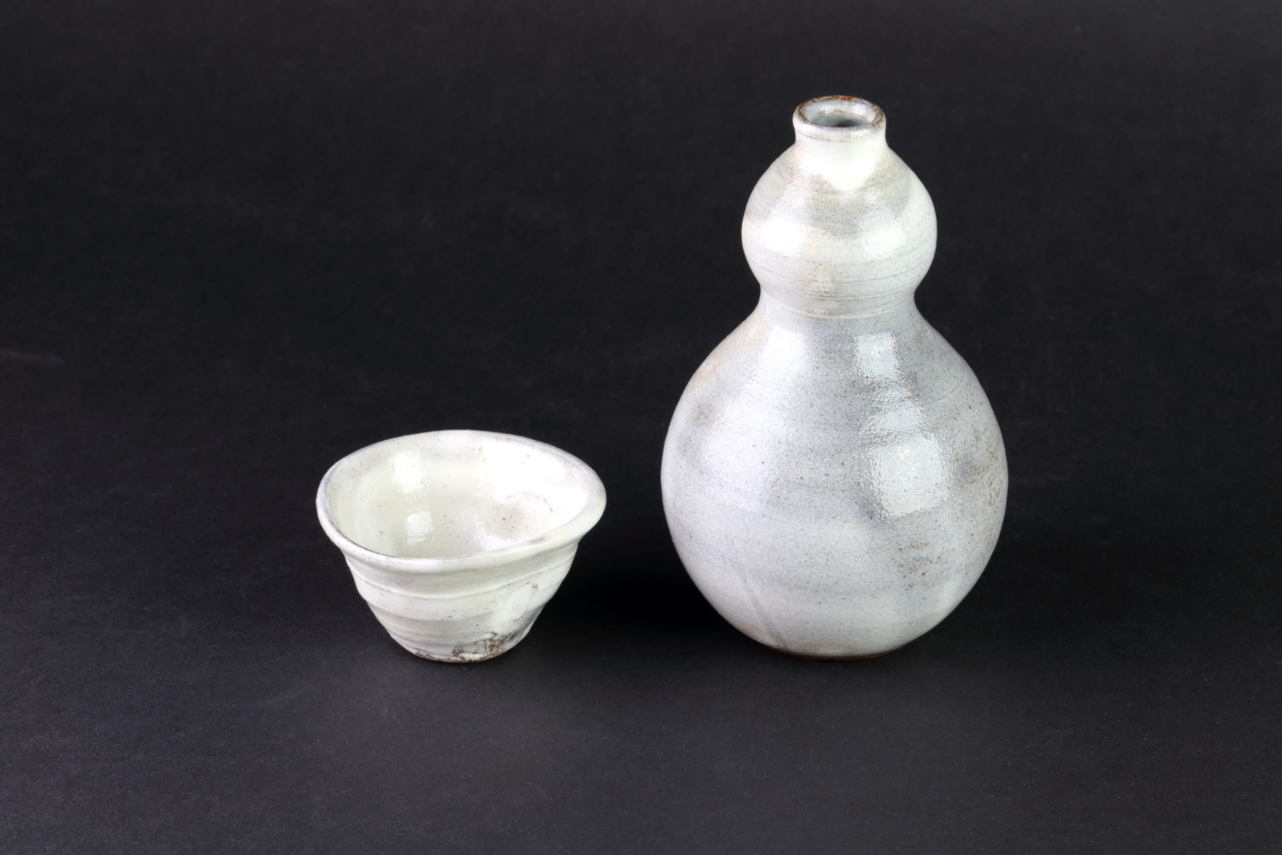 Sake-Set Kohiki Karatsu Yaki Hyoutan-Keramik – Bild 2