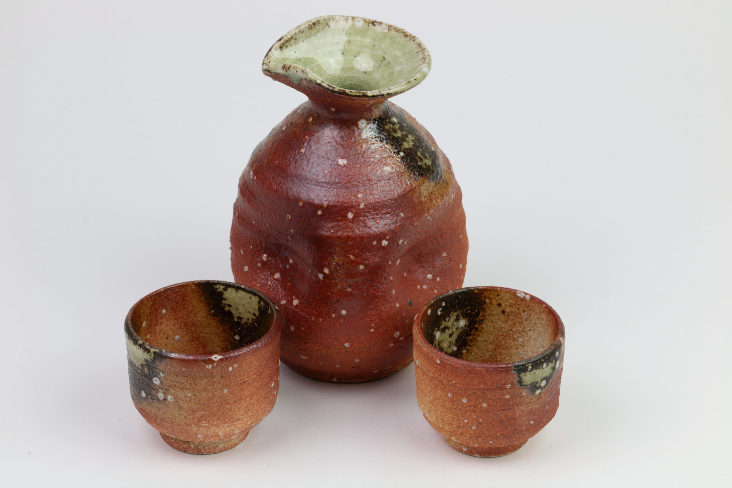 Shigaraki Yaki-Keramik Sake-Set -Inaka- – Bild 3
