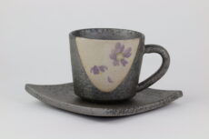 Shigaraki Yaki-Keramik Kaffeetasse „Mintosakura“