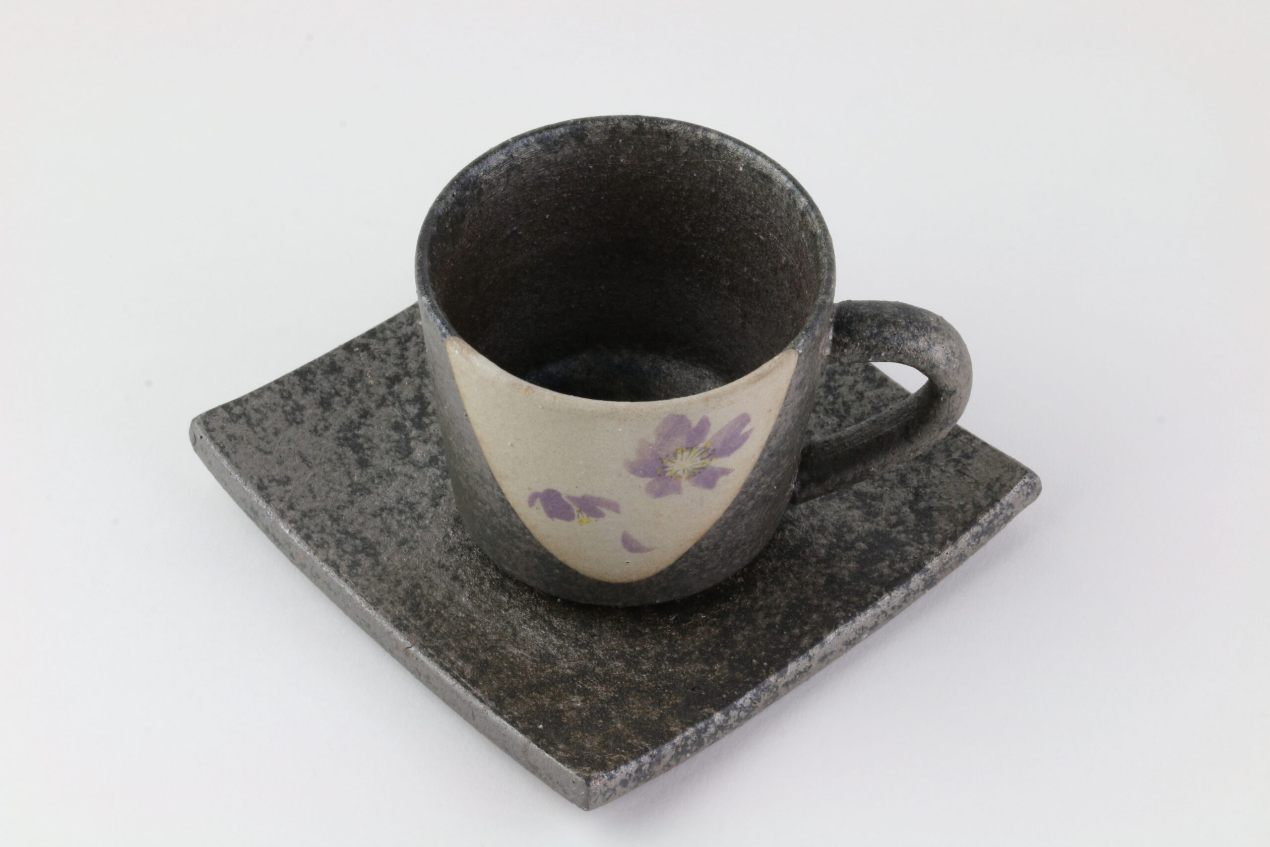 Shigaraki Yaki-Keramik Kaffeetasse „Mintosakura“ – Bild 2