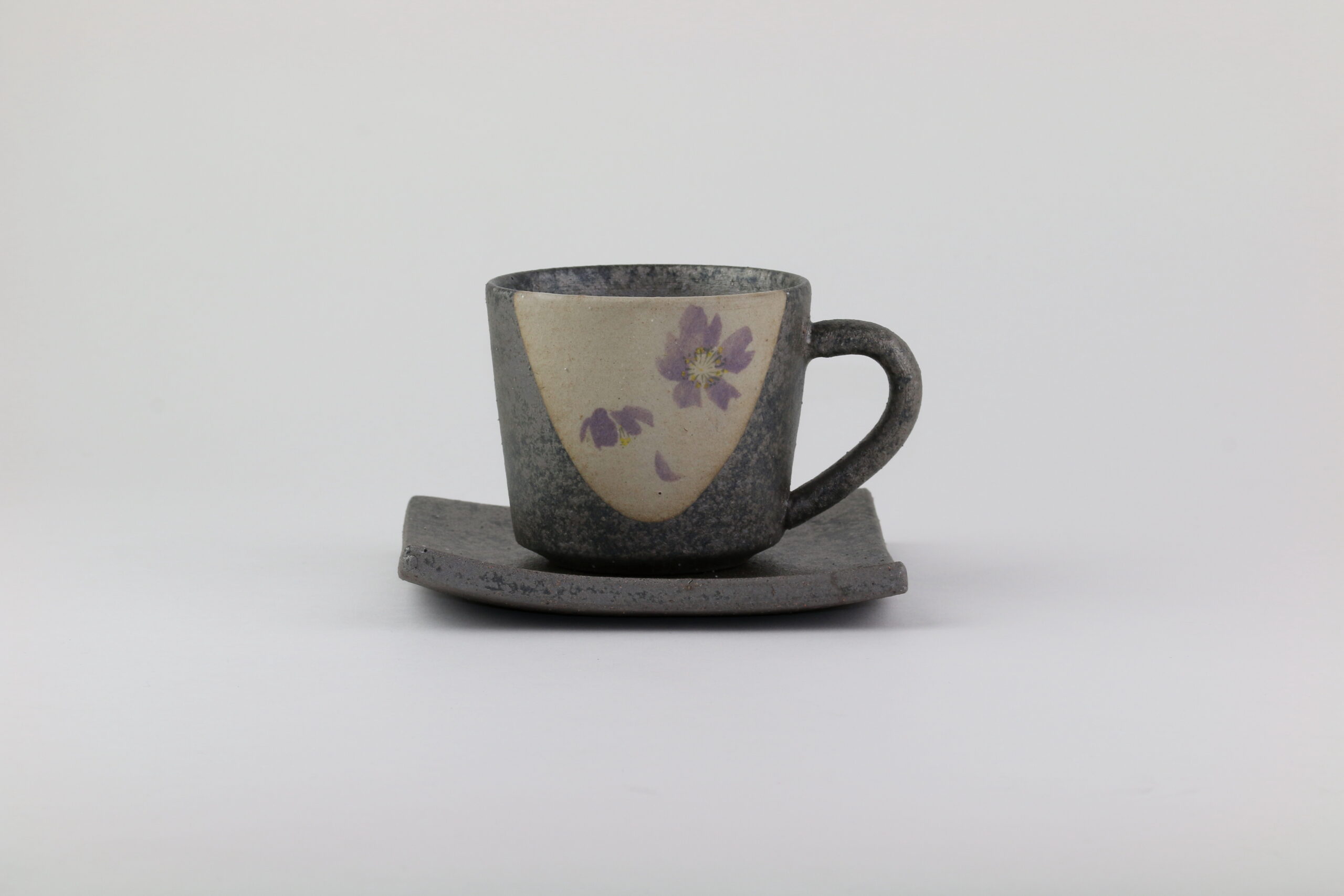 Shigaraki Yaki-Keramik Kaffeetasse „Mintosakura“ – Bild 4