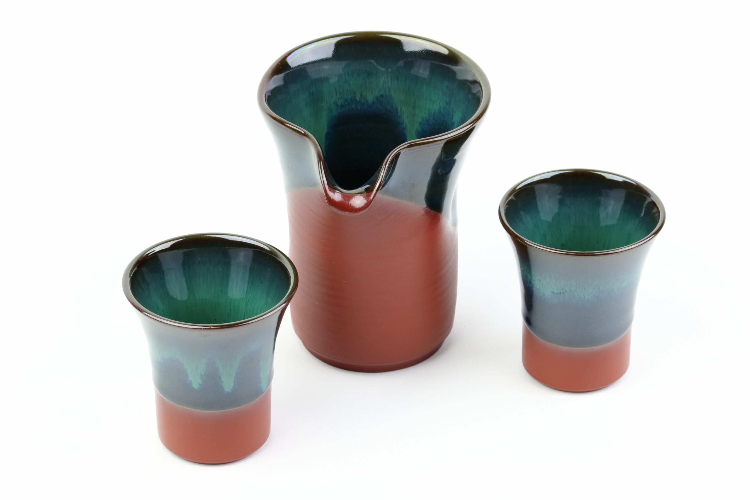 Sake-Set Mumyoui Yaki-Keramik (glasiert) – Bild 2