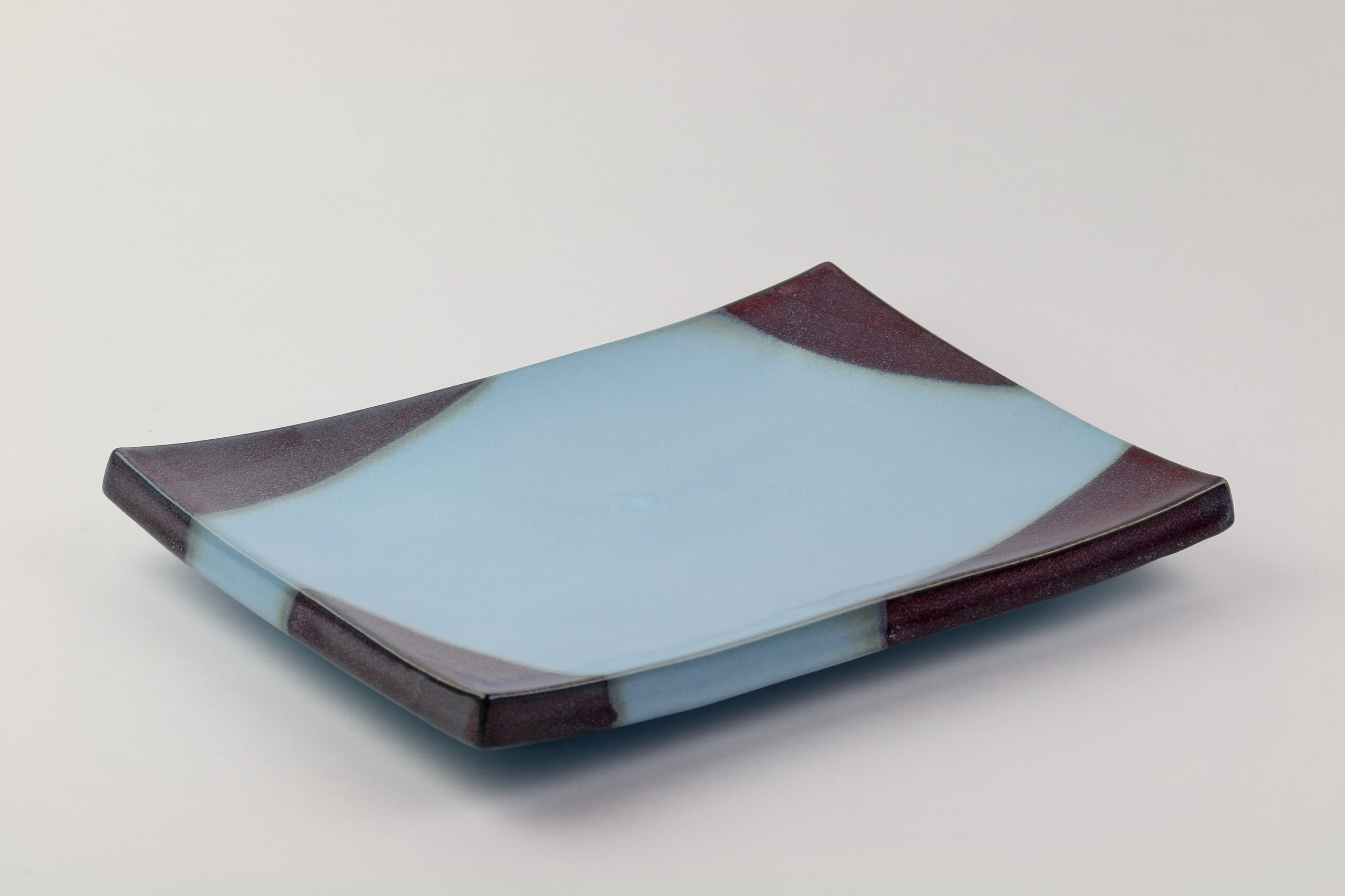 Keramikplatte -Karmesin-