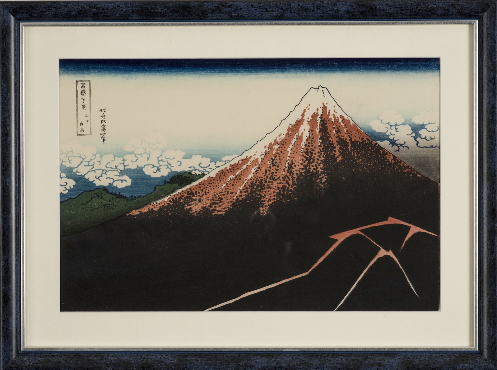 Ukiyo-e -Gewitter unterhalb des Gipfels-