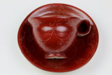 Kutani Yaki Keramik-Teetasse -Akae Senmoyou-