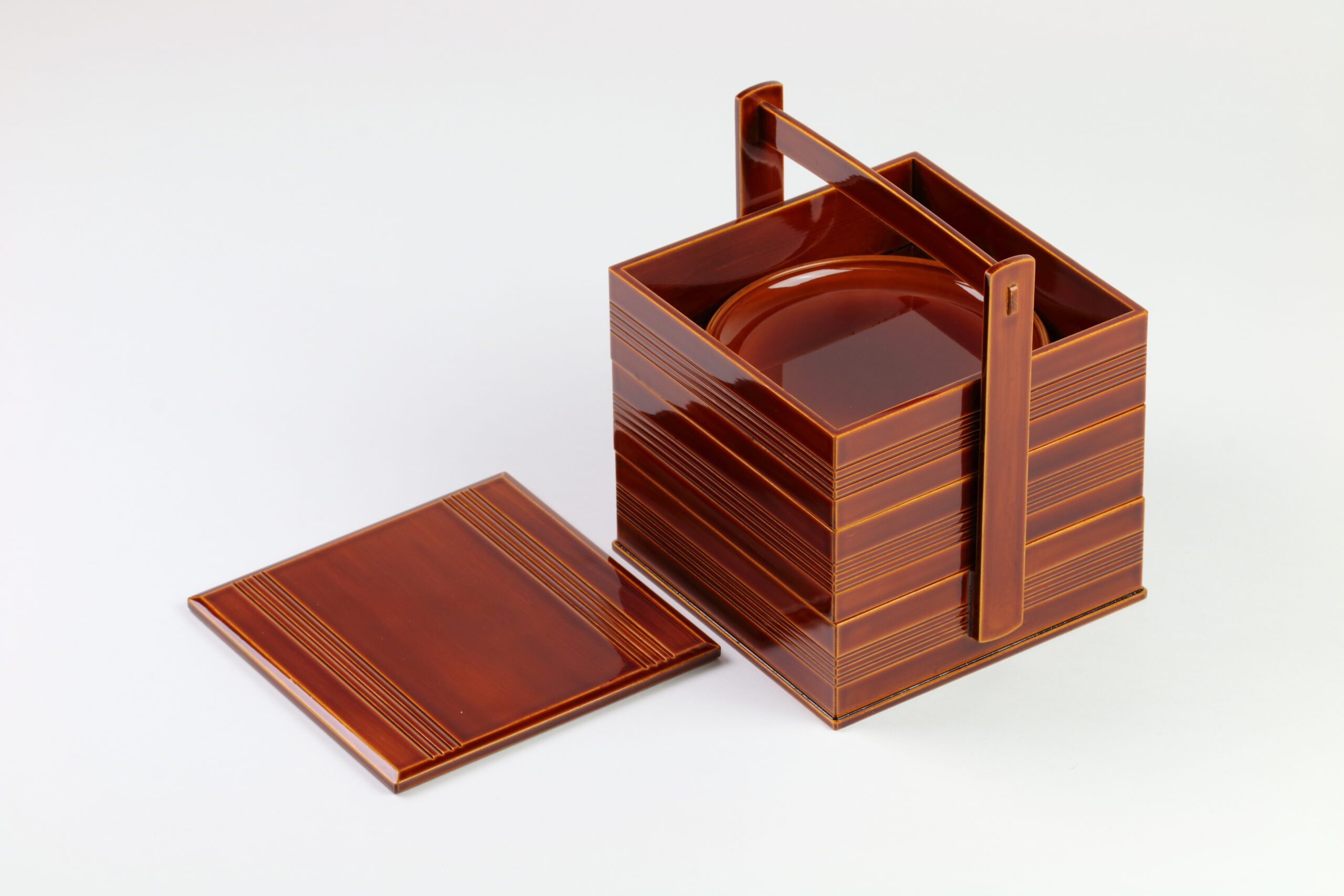 Hida Shunkei-Lack (Zweier-) Senbori Bento-Box